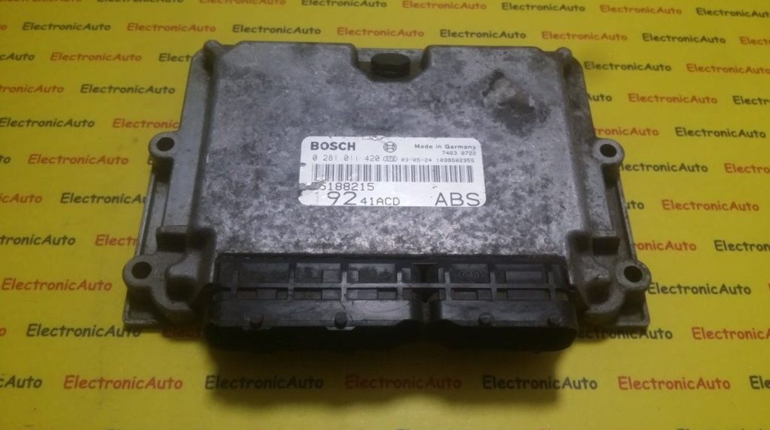 ECU Calculator motor Fiat Stilo 1.9JTD 0281011420, 55188215