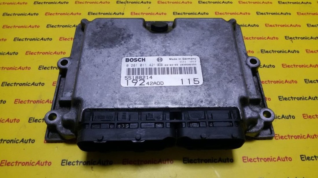 ECU Calculator motor Fiat Stilo 1.9JTD 0281011421, 55188214