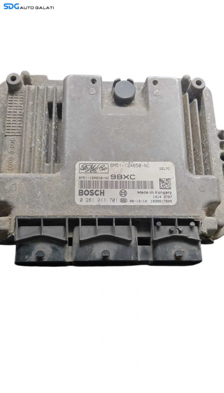 ECU Calculator Motor Ford C-Max 1.6 TDCI 2004 - 2010 Cod 6M51-12A650-NC 0281011701 [M8218]