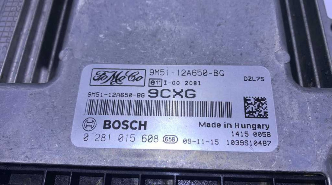 ECU Calculator Motor Ford C-Max 1.6 TDCI 2004 - 2010 Cod 9M51-12A650-BG 0281015608