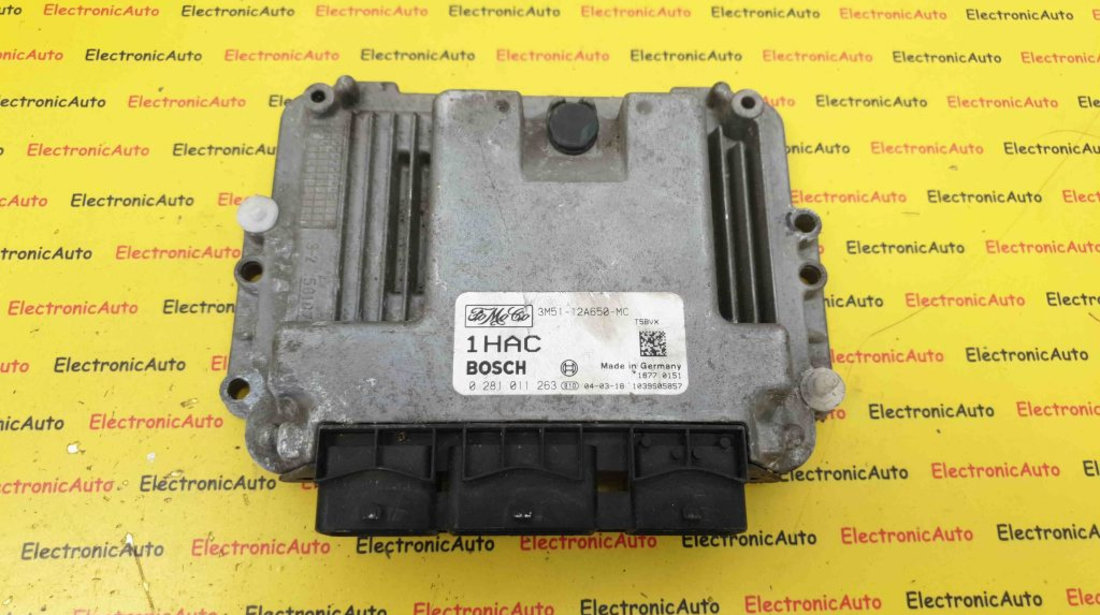 ECU Calculator Motor Ford C-Max 1.6 tdci, 3M5112A650MC, 0281011263, 1HAC