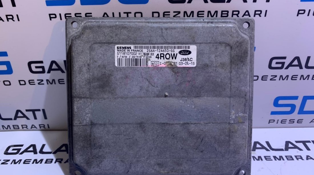 ECU / Calculator Motor Ford Fiesta 1.4 2002 - 2008 Cod Piesa : 2S6A-12A650-SG / S118107002 /S118325001