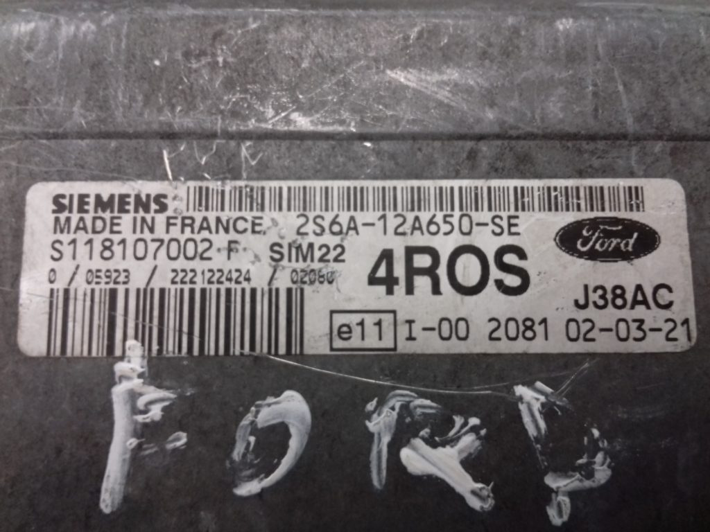ECU Calculator Motor Ford Fiesta 1.4, 2S6A12A650SE, S118107002F