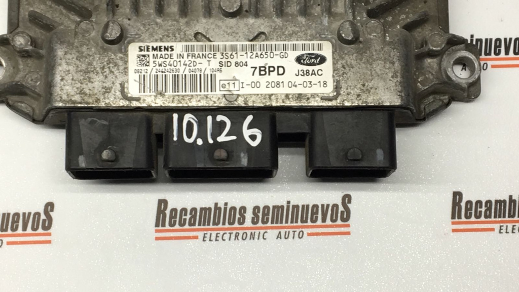ECU Calculator Motor FORD FIESTA , 3S6112A650GD, 5WS40142DT, SID804,
