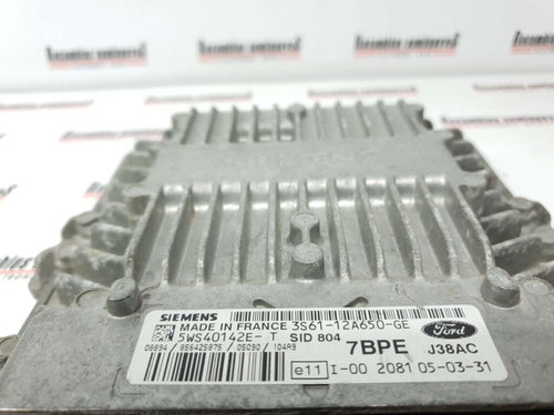ECU Calculator Motor FORD FIESTA, 3S6112A650GE, 5WS40142ET, SID804,
