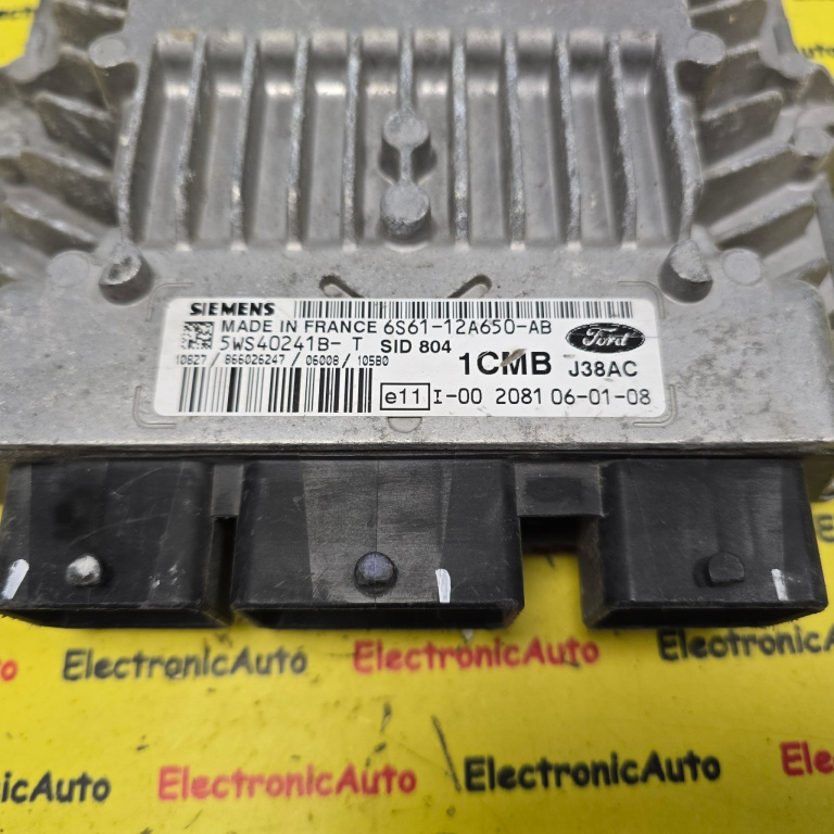 ECU Calculator Motor FORD FIESTA, 6S6112A650AB, SID804, 5WS40241BT,