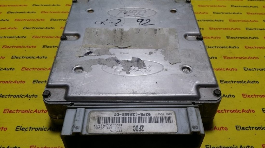 ECU Calculator motor Ford Fiesta 92FB12A650DC