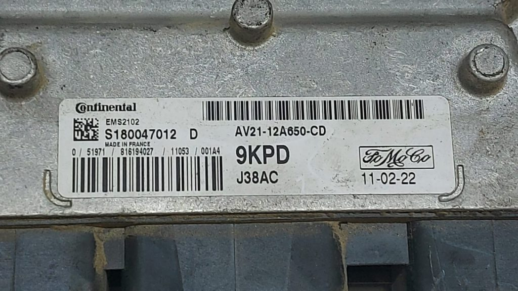 ECU Calculator Motor Ford Fiesta, AV2112A650CD, S180047012D,