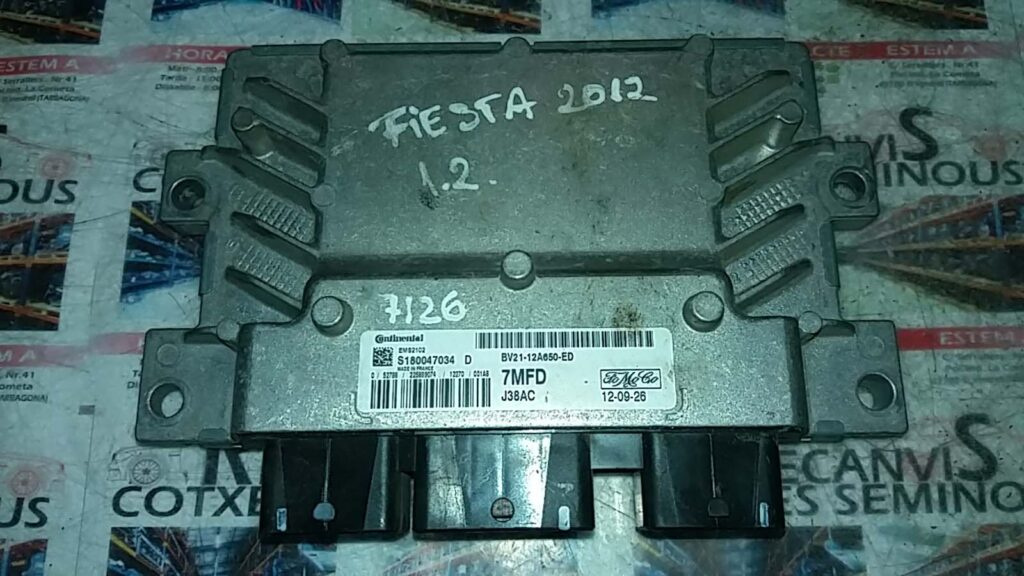 ECU Calculator Motor FORD FIESTA, BV2112A650ED, S180047034D, EMS2102, J38AC,