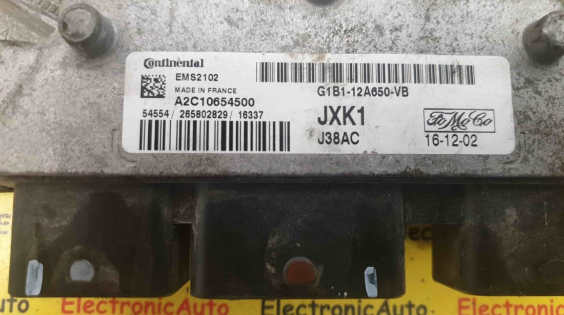 ECU Calculator Motor Ford Fiesta MK7, A2C10654500, G1B112A650VB, EMS2102, JXK1