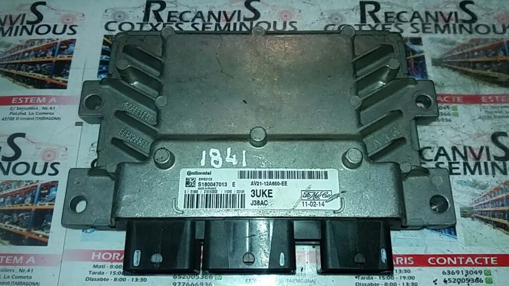 ECU Calculator Motor FORD FIESTA, S180047013E, AV2112A650EE, J38AC, EMS2102,