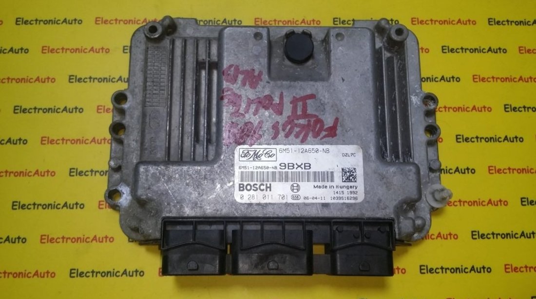 ECU Calculator motor Ford Focus 1.6 tdci 6M5112A650NB, 0281011701