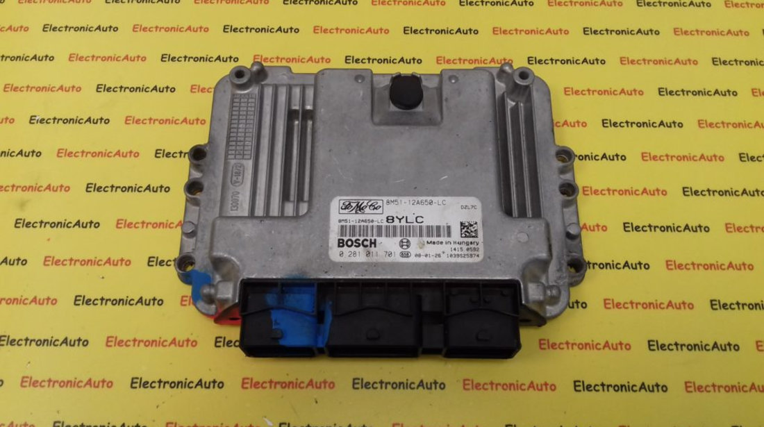 ECU Calculator Motor Ford Focus 1.6 tdci, 0281011701, 8M5112A650LC