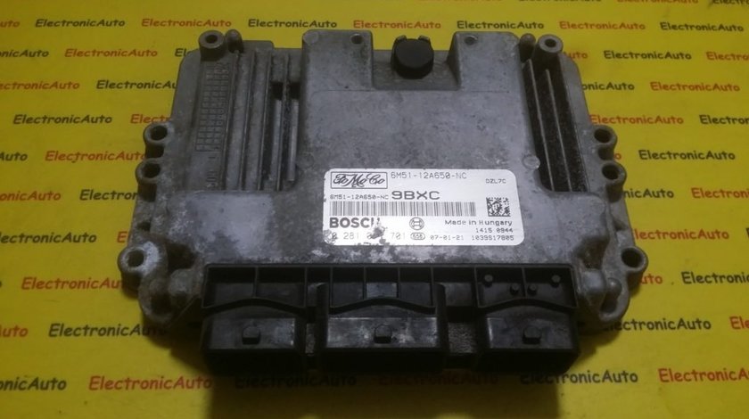 ECU Calculator motor Ford Focus 1.6 tdci 6M5112A650NC, 0281011701