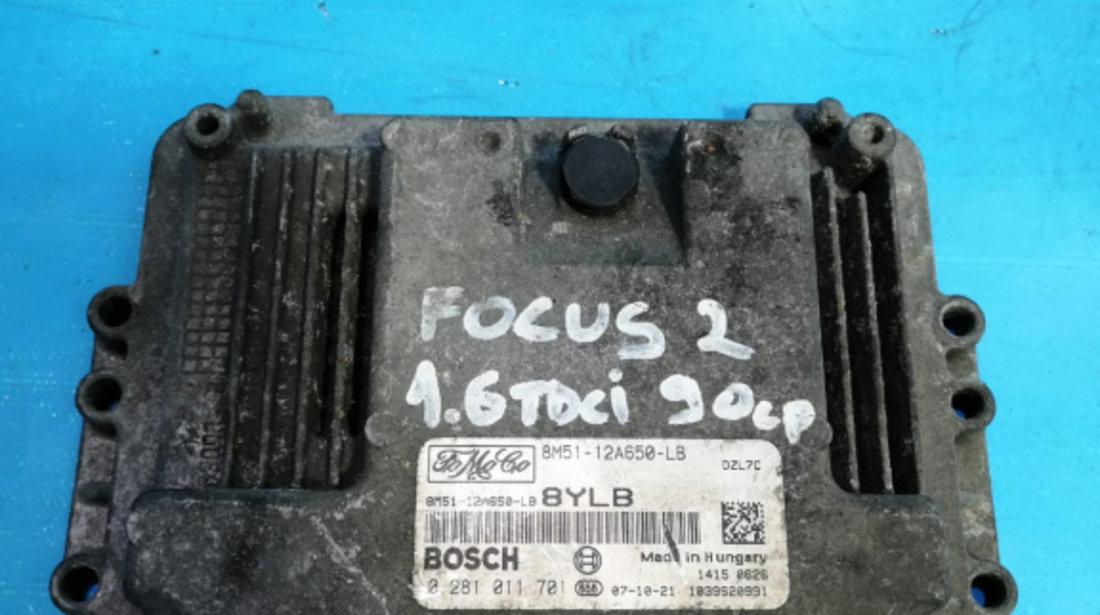 ECU Calculator Motor Ford focus 2 1.6 TDCI 8M51-12A650-LB , 0281011701