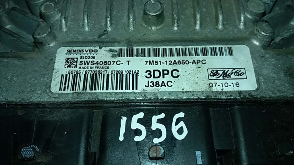 ECU Calculator Motor FORD FOCUS, 5WS40607CT, SID206, 7M5112A650APC, J38AC,