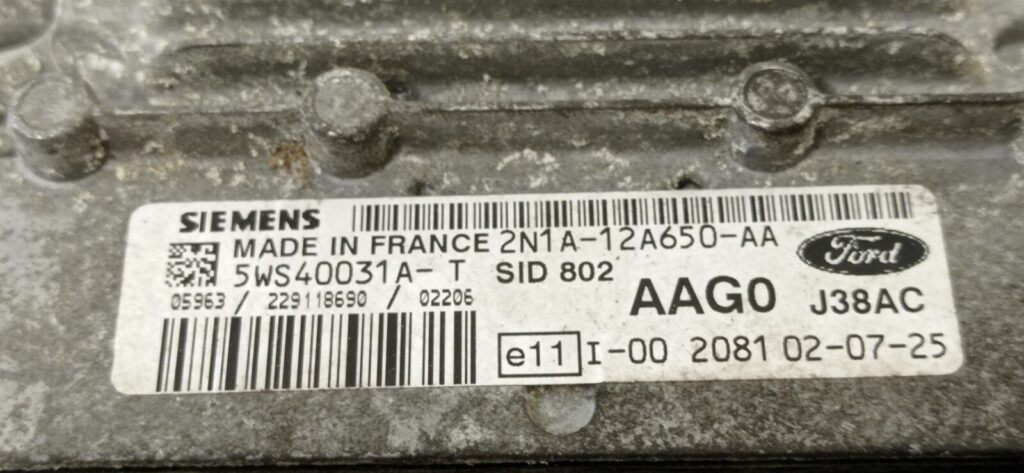 ECU Calculator Motor FORD FUSION, 2N1A12A650AA, SID802, 5WS40031AT,