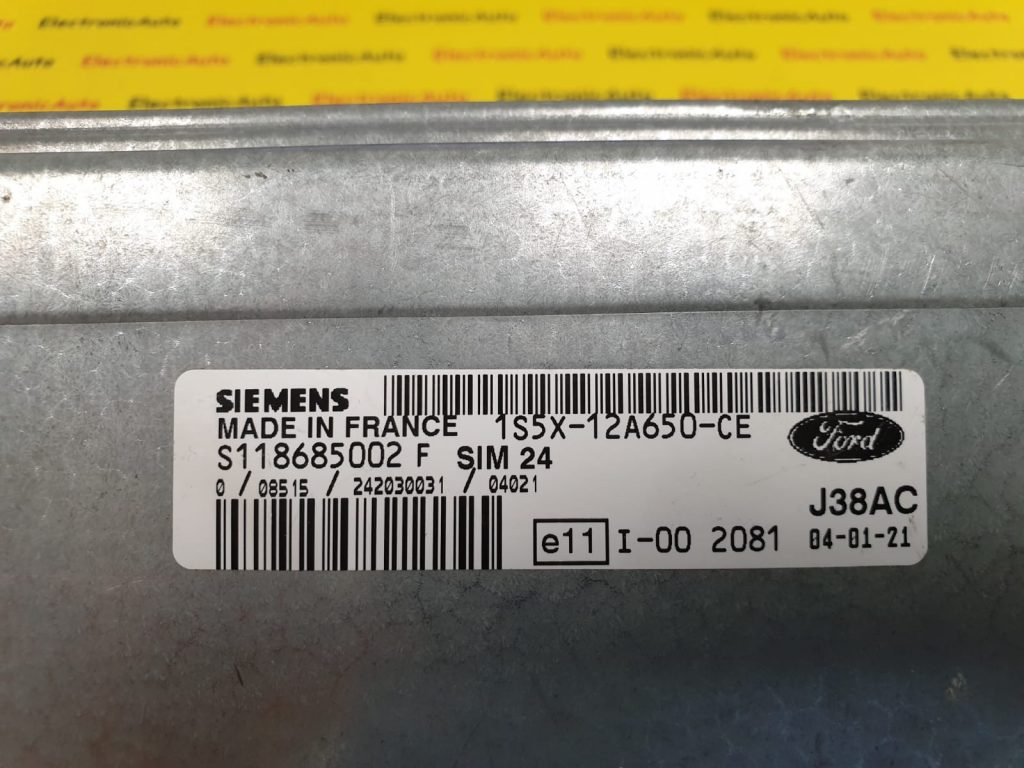 ECU Calculator Motor Ford Ka 1.3, 1S5X12A650CE, S118685002F, SIM24,