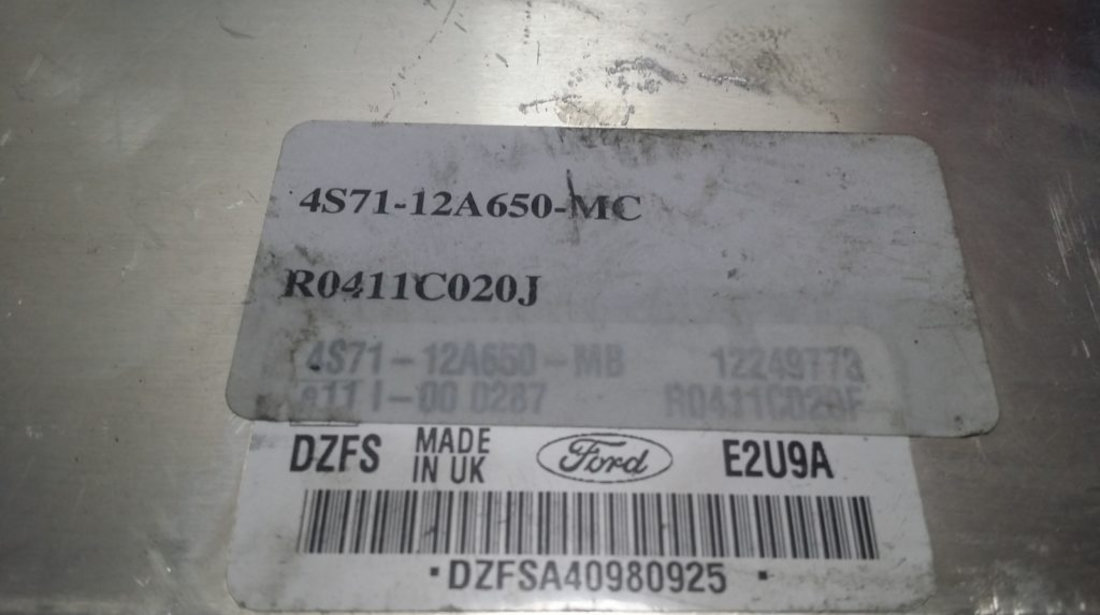 ECU Calculator motor Ford Mondeo 2.0TDCI 4S7112A650MC