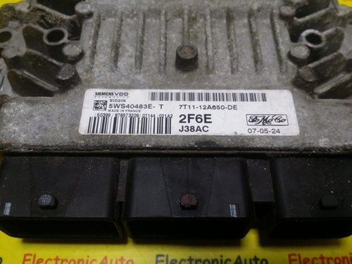 ECU Calculator Motor Ford Transit Connect 1.8 tdci, 7T1112A650DE, 5WS40483ET,