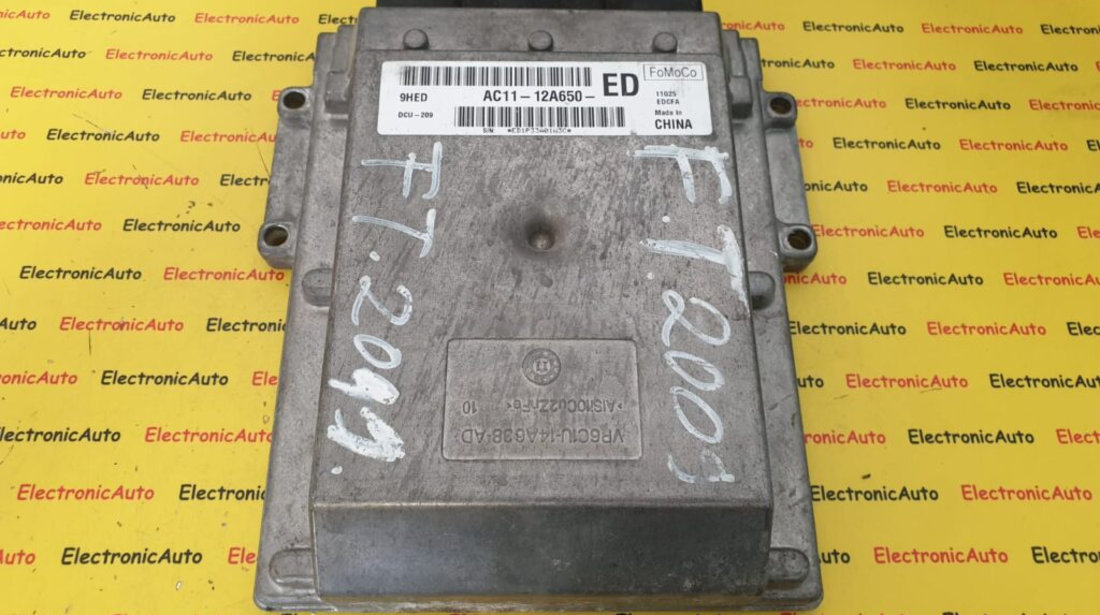 ECU Calculator Motor FORD TRANSIT MK7 2,2 TDCi, AC11-12A650-ED, 11G25, EDCFA, 9HED