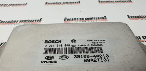 ECU Calculator Motor HYUNDAI H1, 0281010948, 391004A010, 88A2TI01,