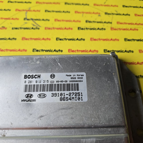 ECU Calculator Motor HYUNDAI SANTA FE, 0281010315 3910127251 86S4MI04,