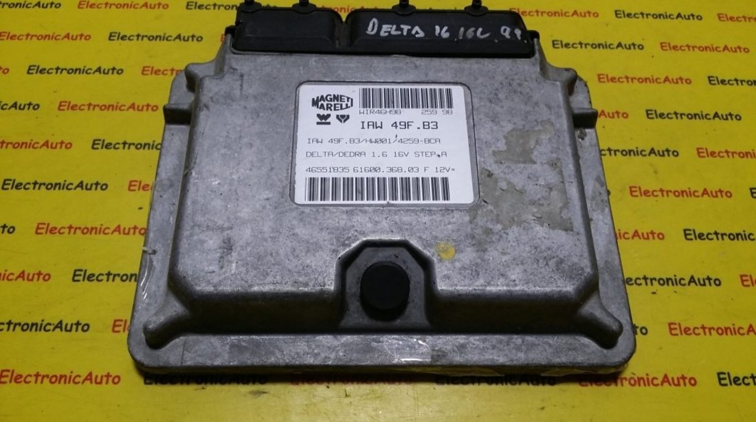 ECU Calculator motor Lancia Dedra 1.6 46551835, IAW49FB3