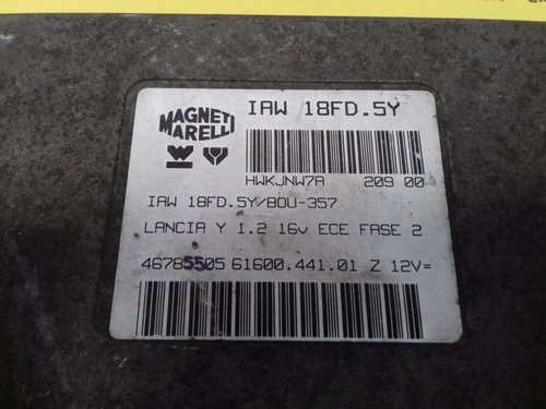 ECU Calculator Motor Lancia Y 1.2, 46785505, IAW18FD5Y