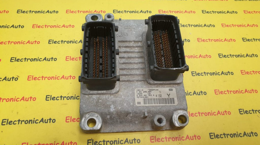 ECU Calculator motor Lancia Y 1.2 46801963, 0261206984 ME73H4L001,