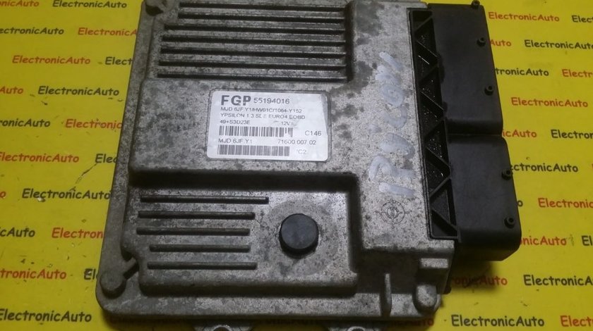 ECU Calculator motor Lancia Y 1.3JTD, 55194016, 7160000702