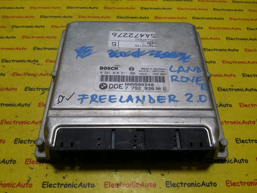 ECU Calculator motor Land Rover Freelander 2.0 d 0281010811, 7792938, NNN500340