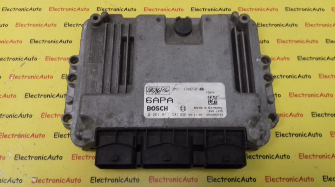 ECU Calculator Motor Mazda 3 1.6 tdci, 3M6112A650AC, 3M6112A650AA, 0281011534