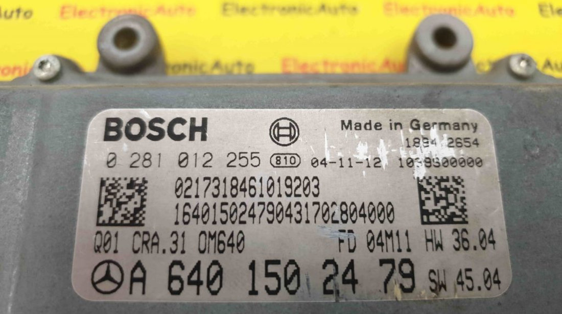 ECU Calculator Motor Mercedes A, A6401502479, 0281012255, CRA.31