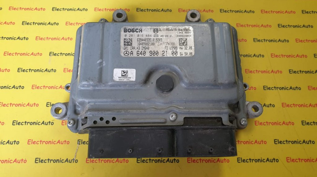 ECU Calculator Motor Mercedes B-Klasse 2.0CDi, 0281016484, A6409002100, CRA.43