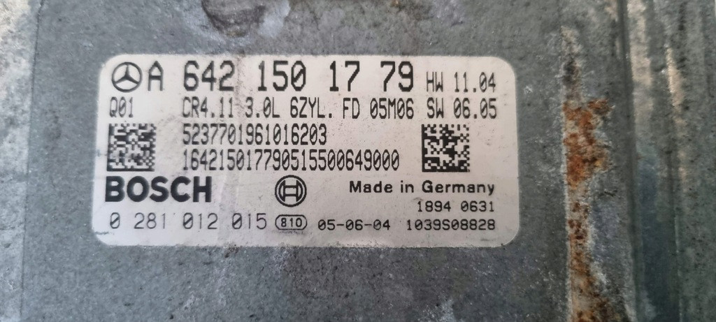 ECU Calculator Motor MERCEDES-BENZ ML, 0281012015, A6421501779, CR411,