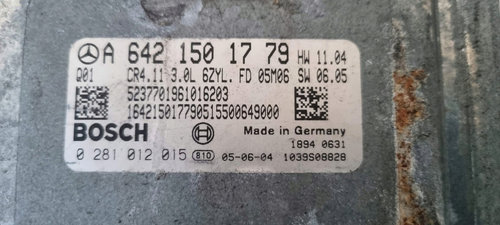 ECU Calculator Motor MERCEDES-BENZ ML, 0281012015, A6421501779, CR411,
