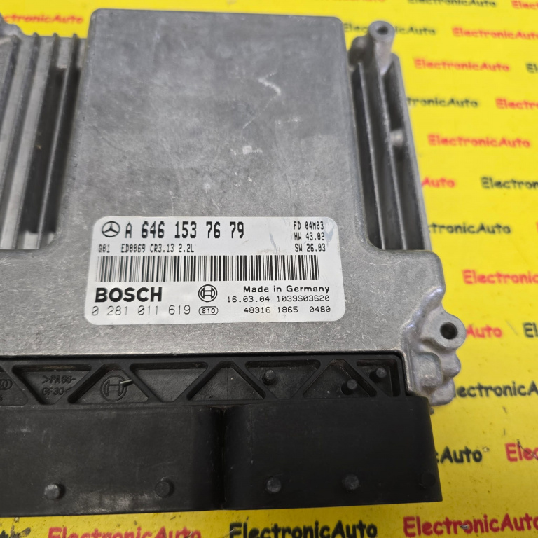 ECU Calculator motor Mercedes C 2.2CDI, A6461537679, 0281011619, CR313,