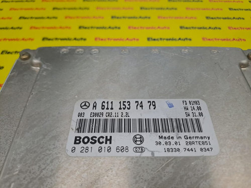 ECU Calculator motor Mercedes C 2.2CDI A6111537479, 0281010608
