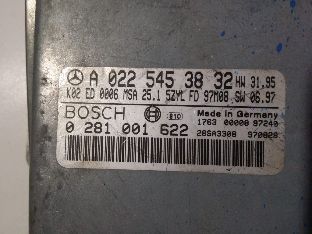 ECU Calculator motor Mercedes C250 2.5TD 0281001622 MSA25.1 W202