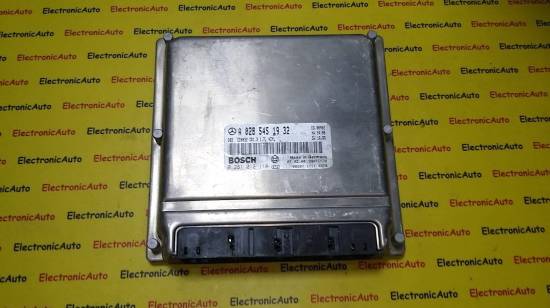 ECU Calculator motor Mercedes Clasa A 1.7cdi 0281010118, A0285451932