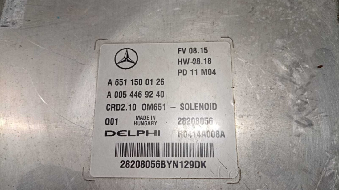 ECU Calculator Motor Mercedes Clasa C Class W204 C200 2.2 CDI 2007 - 2014 Cod A6511500126 A0054469240 [M4732]