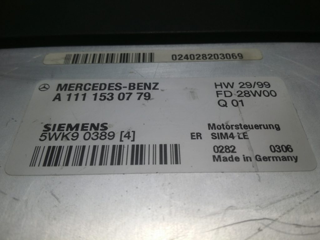 ECU Calculator motor Mercedes CLK230 2.3 A1111530779, 5WK90389