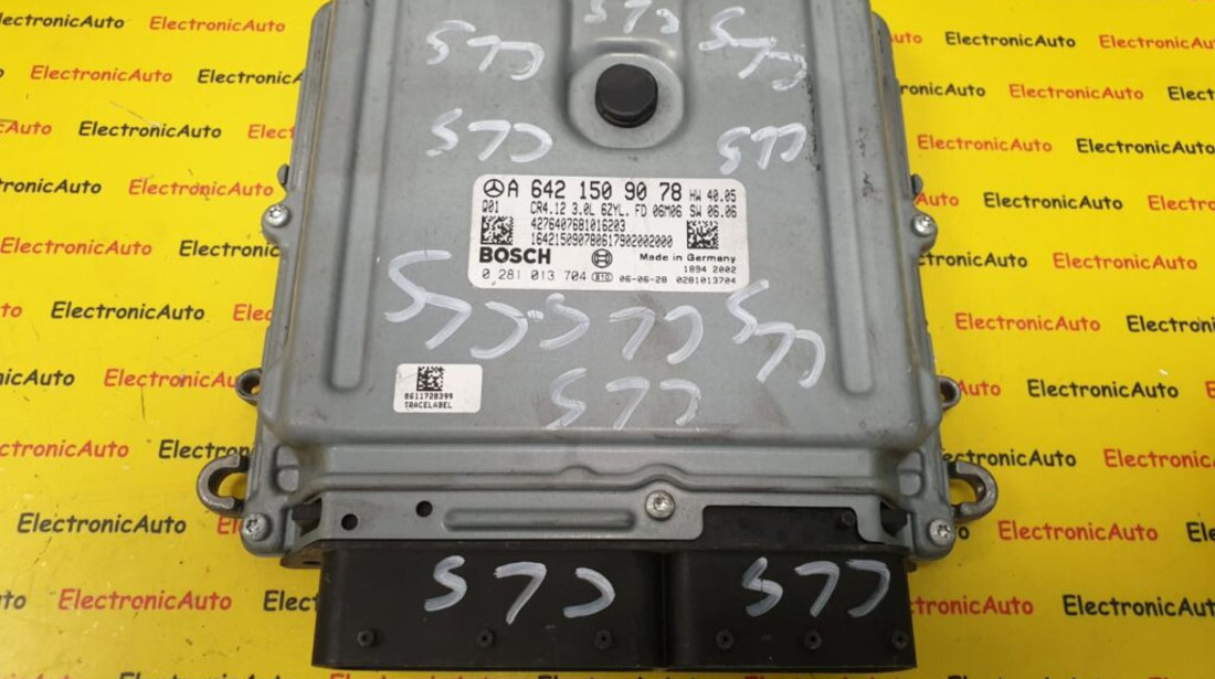 ECU Calculator motor Mercedes CLS, 0281013704, A6421509078