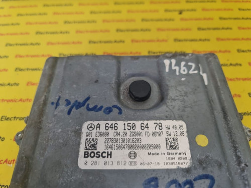 ECU Calculator motor Mercedes Sprinter 0281013812, A6461506478,