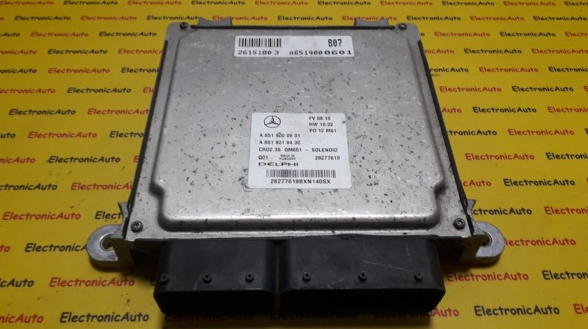 ECU Calculator motor Mercedes Sprinter 2.2CDI A6519000601, A6519019400