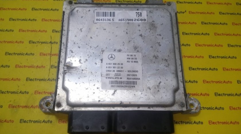 ECU Calculator motor Mercedes Sprinter 2.2CDI A6519002600