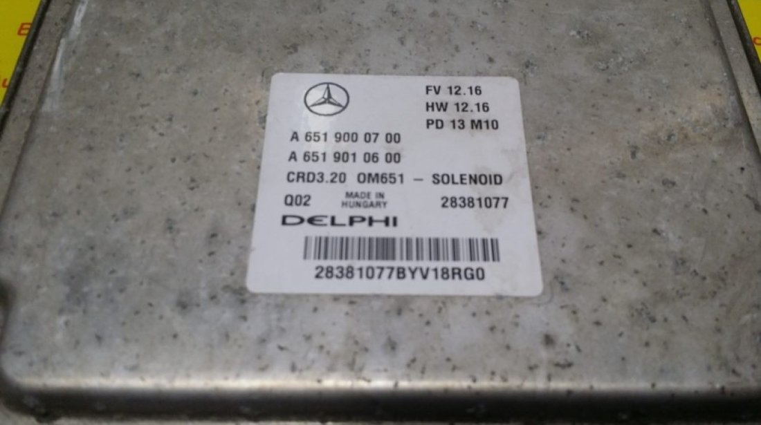 ECU Calculator Motor Mercedes Sprinter Euro 5, A6519000700, A6519010600, 28381077