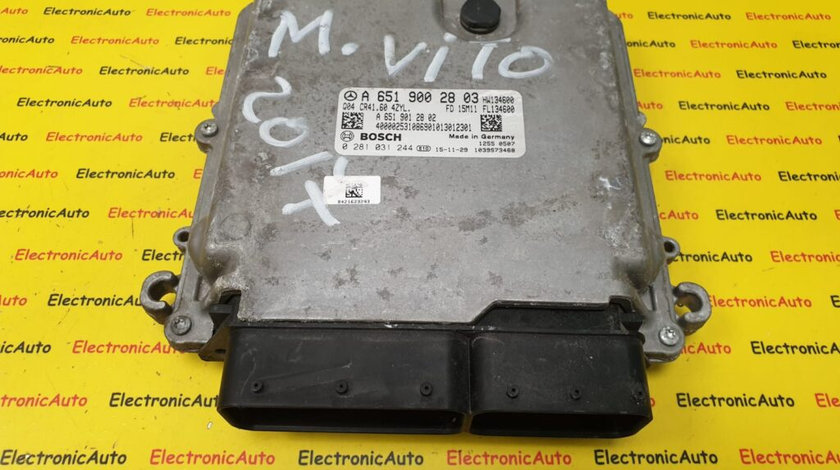 ECU Calculator Motor Mercedes Vito 2.1, 0281031244, A6519002803, CR41.60