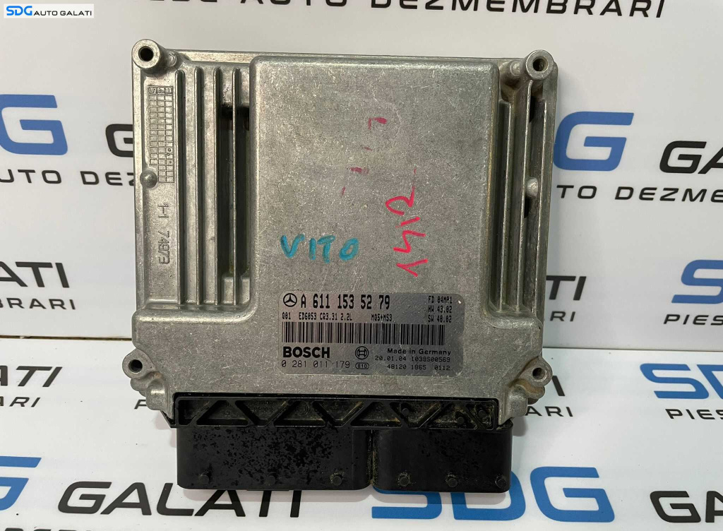 ECU Calculator Motor Mercedes Vito W639 2.2 CDI 2003 - 2014 Cod A6111535279 0281011179 [L3239]
